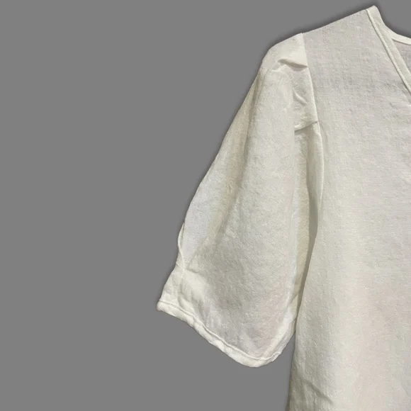 Cotton Linen Diagonal Button Down Formal Shirt - Picture 5 of 6